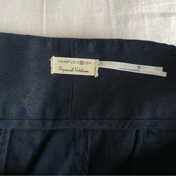 Max Studio Special Edition Black Linen Blend Skort • Size 10 - Picture 16 of 16